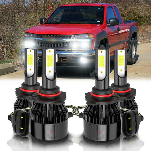 Para Chevy Colorado 04-12 Kit De Faros Led De Haz Alto/bajo