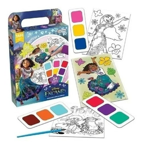 Imagen 2 de 5 de Set De Arte 24 Acuarelas Magicas Pelicula Encanto Disney Ed