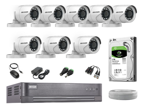 Cámaras Seguridad Exterior Kit 8 Full Hd 1080p + Disco 1tb