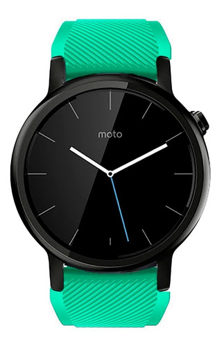 Correa Deportiva + Mica Para Moto 360 2da Generacion 46 Mm Turquesa