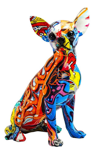 De Perro Colorida Escultura De Resina For Decoración Del