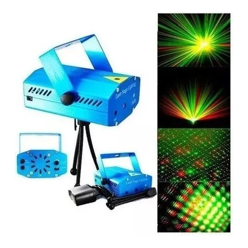 Luz Laser Multipunto Rítmica Discoteca Decoración Navidad 