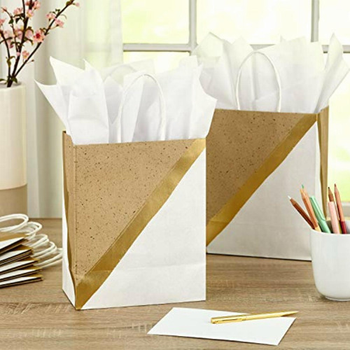 Hallmark Mango Rígido M Blanco 8 Unid. Bolsa De Regalo