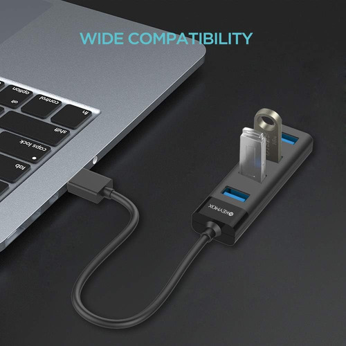 Hub Usb 3.0 De 4 Puertos, Hub Usb De Datos De Tamaño Comp...
