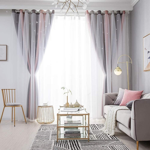 Y 2piezas Cortinas Blackout Para Niños 132x214cm Con