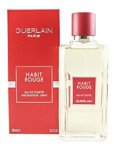 Habit Rouge Eau De Toilette Spray 34 Oz 100 Ml Por Guerlain