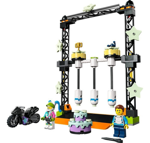 Lego Desafío Acrobático Derribo En Motocicleta 60341 Cantidad De Piezas 117