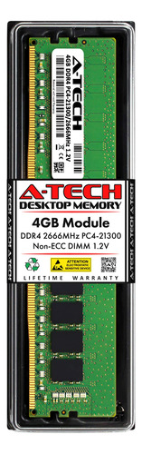 Memoria 4gb Ddr4 2666 Mhz Udimm Pc4-21300 Cl19 Dimm