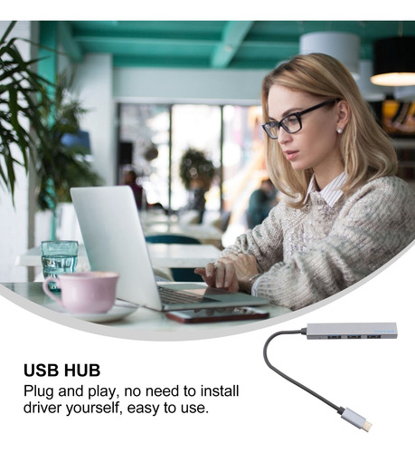 Adaptador Hub Usb 2.0 Hub Usb Multipuerto Para Teléfono Port