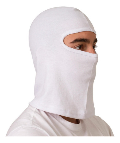 Capuz Térmico Balaclava Frio Touca Ninja Epi Com Ca E Cor Branco Desenho Do Tecido Suedini