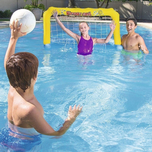 Imagen 2 de 8 de Arco Water Polo Inflable Con Pelota Set Juego Pileta Bestway