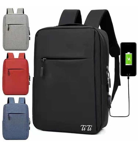 Imagen 1 de 7 de Mochila Escolar Antirrobo Bolsa Casual Para Laptop Carga Usb