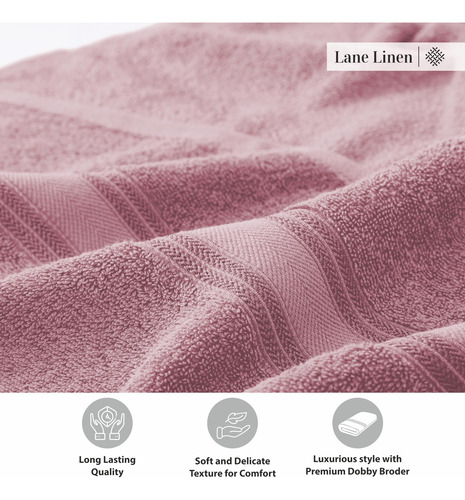 Juego De Toallas De Baño Lane Linen Luxury, 100% Algodón, 4