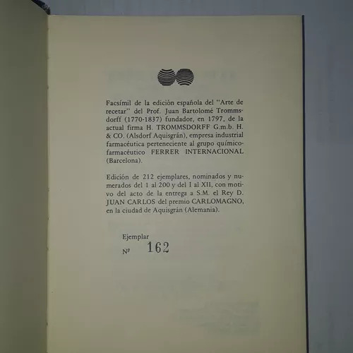 Arte De Recetar Conforme Los Principios De La Quimica