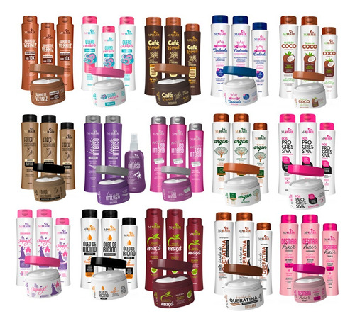 Kit 12 Itens Shampoo Condicionador Máscara Leave In Revenda