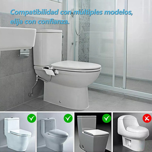 Kit Completo De Bidet Ducha Para Wc Inodoro Boquilla Dual