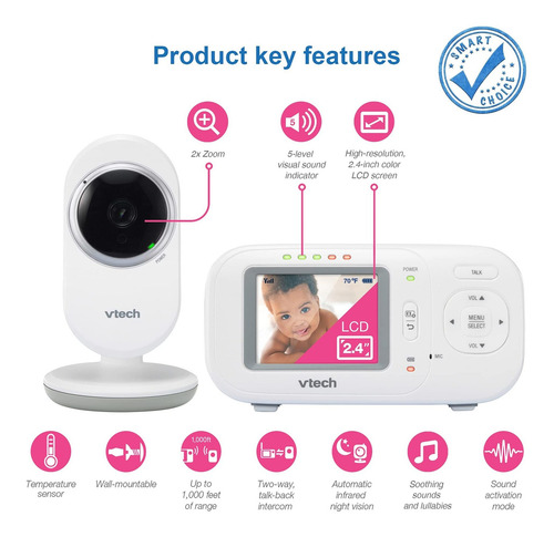 Vtech, Vm320. Video Monitor Para Bebe,