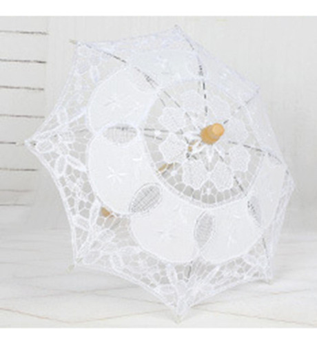 Guarda-chuva De Renda Decoração Com Alça De 52x60cm