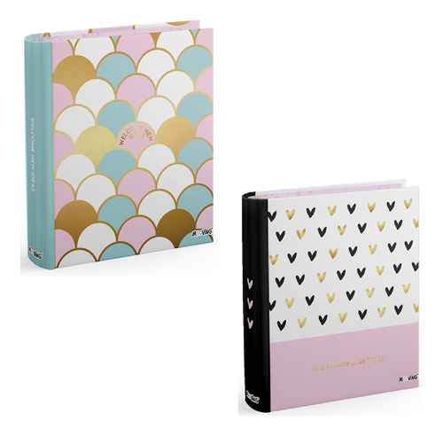 Carpeta Mooving A4 Chic Redondo Escolar 2 Ganchos