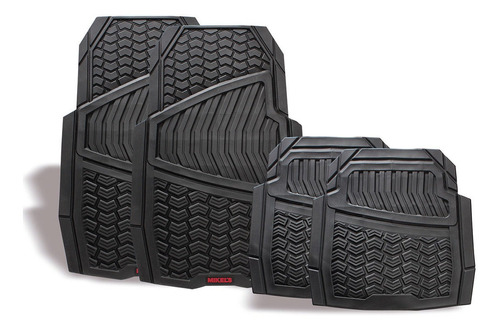 Tapetes Auto Universal Hule Nbr Negro Velcro Mikels
