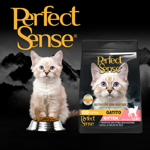 Imagen 2 de 3 de Alimento Perfect Sense Gatitos Croquetas 100% Natural 1.5 Kg