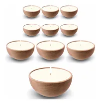 Comprar Velas Aromáticas Soja X10 Cuenco Madera 7x5cm Café\u002Fvainilla