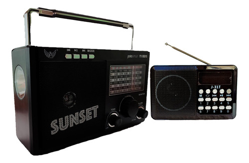 Rádio Portátil Am Fm Bluetooth Recarregável Altomex Kit