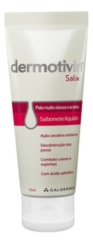 Dermotivin Salix sabonete líquido facial 70mL