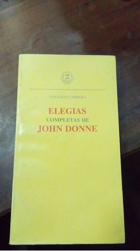 Libro Elegias Completas De John Donne