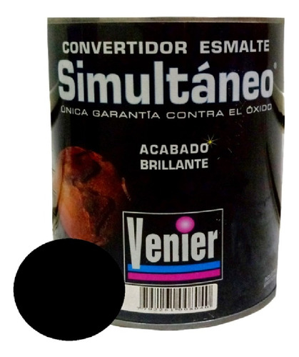 Simultaneo 2 En 1 Venier Negro Brillante G2 1 Lt