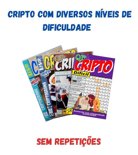 20 Revistas Passatempo Cripto Sem Repetição  34 Páginas Cada