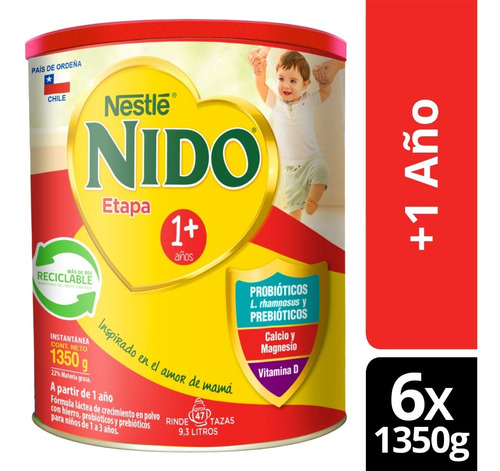 Leche Nido 1+ Protectus® 1350g Pack X6