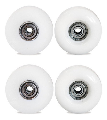 Ruedas De 54 Mm Silicona Patin Artistico Repuesto X4 Blanca 