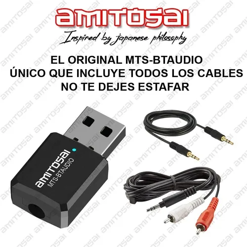 Receptor Transmisor Bluetooth 5.0 El Mejor 2 En 1 Amitosai