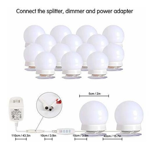 Vanity Mirror Lights 14 Pcs Dimmable Led Makeup Light