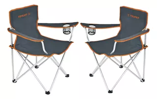 Silla De Playa Camping Portátil Plegable 2 Unidades, Truper