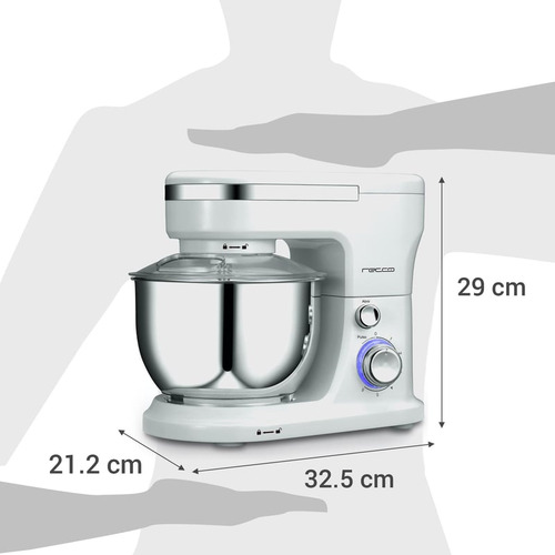 Batidora De Pie Recco Rbp-biscotto 600w Blanco 4l