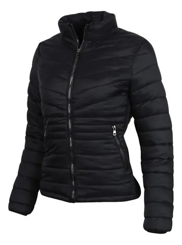 Chamarra negra dama hot sale