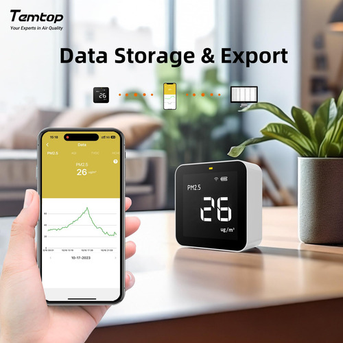 Temtop M10 Monitor De Calidad De Aire Pm2.5 Hcho Tvoc Mmg