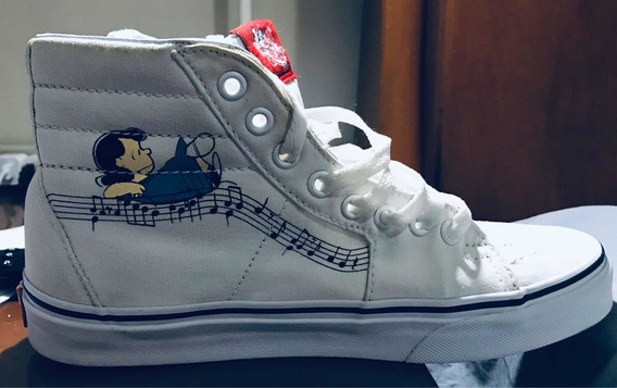 vans snoopy mujer dorados