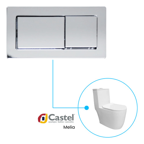 Boton Doble Descarga Castel Wc Melia Original
