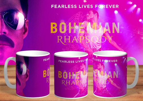 Taza Bohemian Rhapsody, Freddie Mercury De Plástico