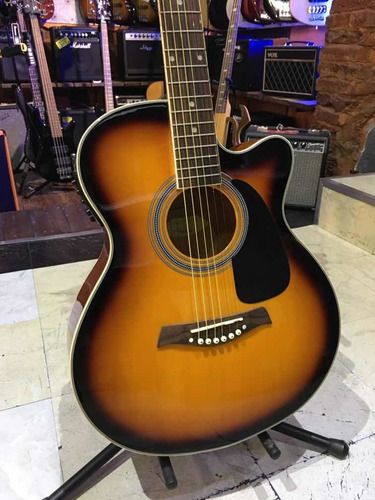 Guitarra Electroacustica Shelter Lf4000ceq Sunburst