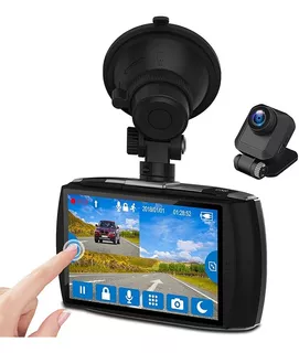 Z-edge Dual Dash Cam De 4.0 Pulgadas, Pantalla Táctil Fronta