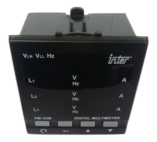 Voltimetro Amperimetro Y Frecuencimetr Digital Trif 96x96mm 