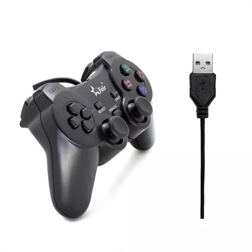 FGAMES NATAL - Controle Playstation Usb Analógico Para Computador Pc