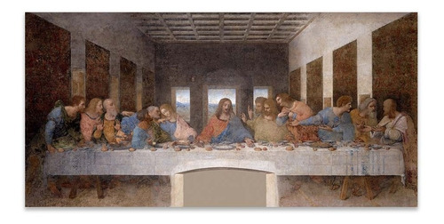 Cuadro Canvas La Ultima Cena Da Vinci 60x120 M Y C