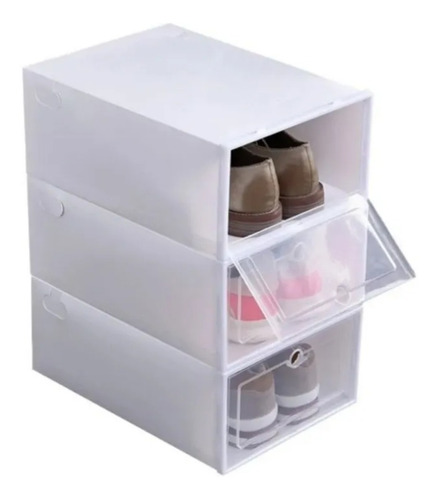 Imagen 4 de 7 de Pack 6 Caja Para Zapatos Organizador Armarble Apilable