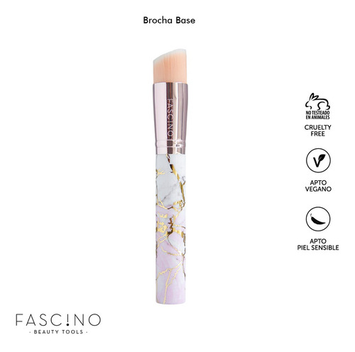 Set 6 Brochas Y Pinceles De Maquillaje Marble Fascino
