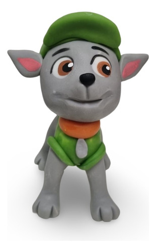 Adorno Torta Patrulla Canina Paw Patrol Rocky Porcelana Fría